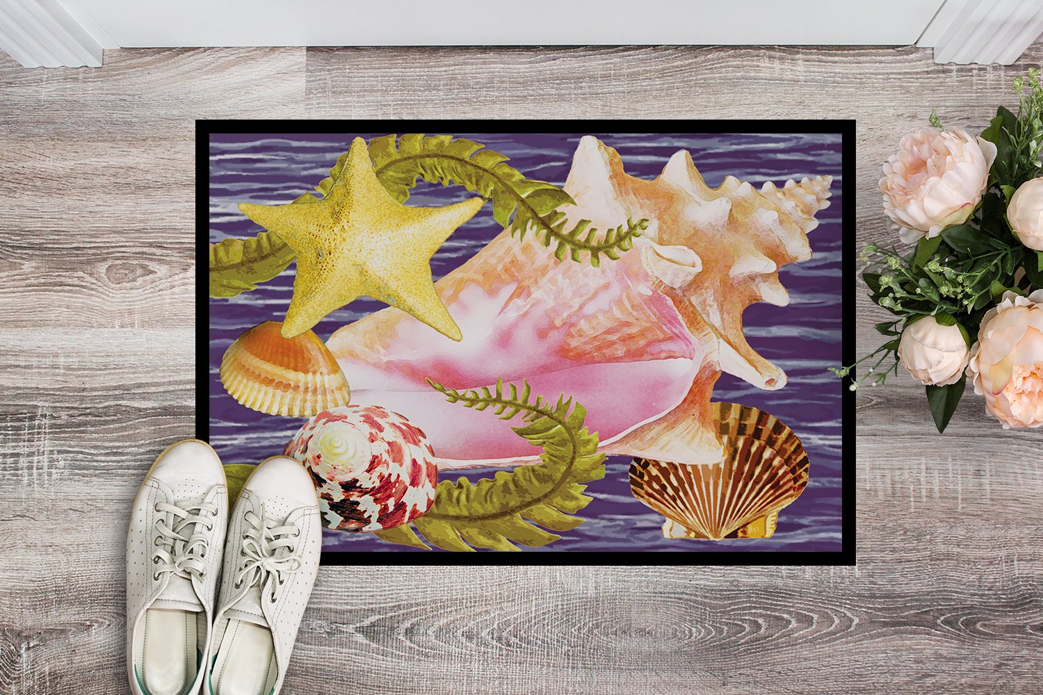 Conch And Starfish Indoor or Outdoor Mat 24x36 PRS4058JMAT by Caroline's Treasures