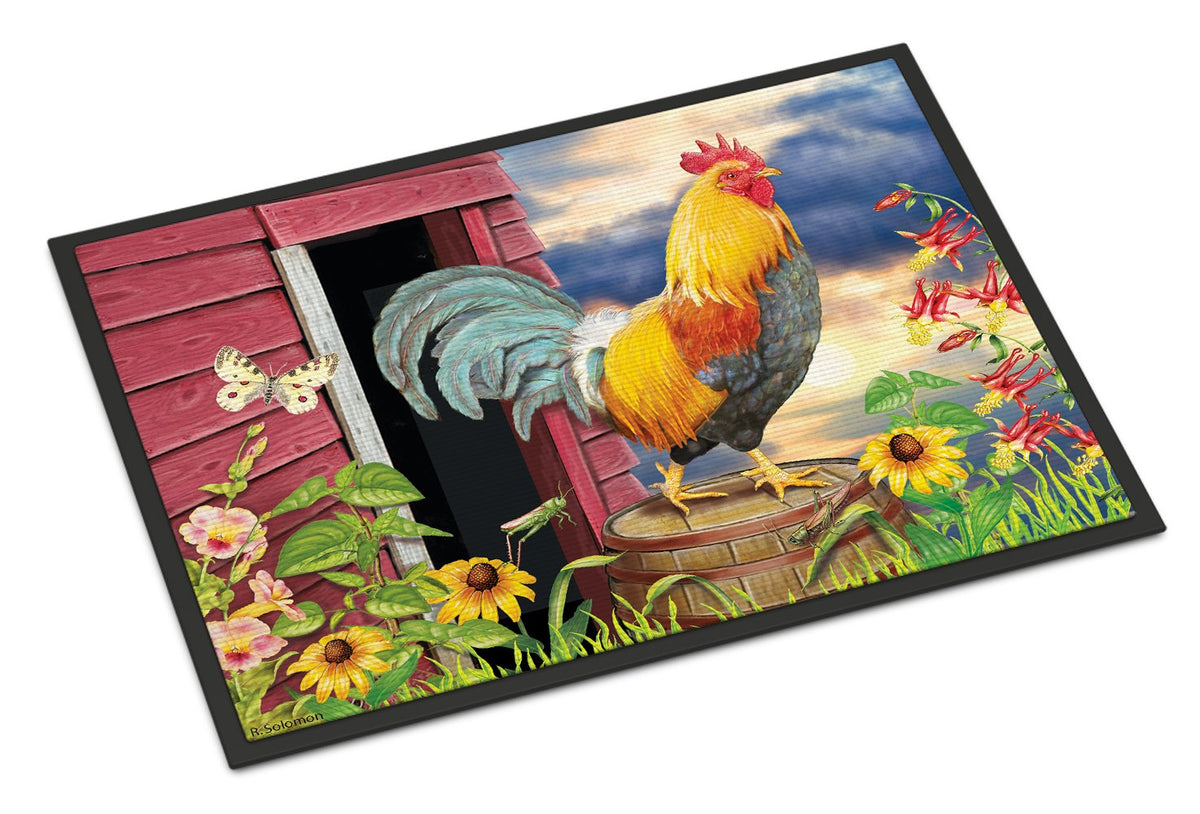 Rooster Barnyard Morning Indoor or Outdoor Mat 24x36 PRS4061JMAT by Caroline&#39;s Treasures