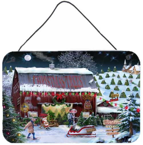 Christmas Tree Farm Wall or Door Hanging Prints PTW2002DS812 by Caroline's Treasures