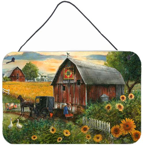 Sunflower Country Paradise Barn Wall or Door Hanging Prints PTW2003DS812 by Caroline&#39;s Treasures