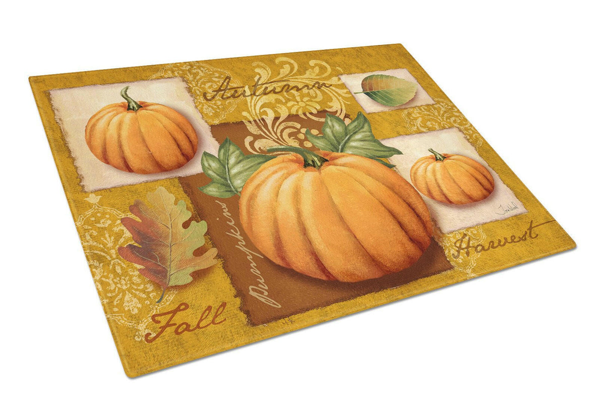 Fall Harvest Pumpkins Glass Cutting Board Large PTW2006LCB by Caroline&#39;s Treasures