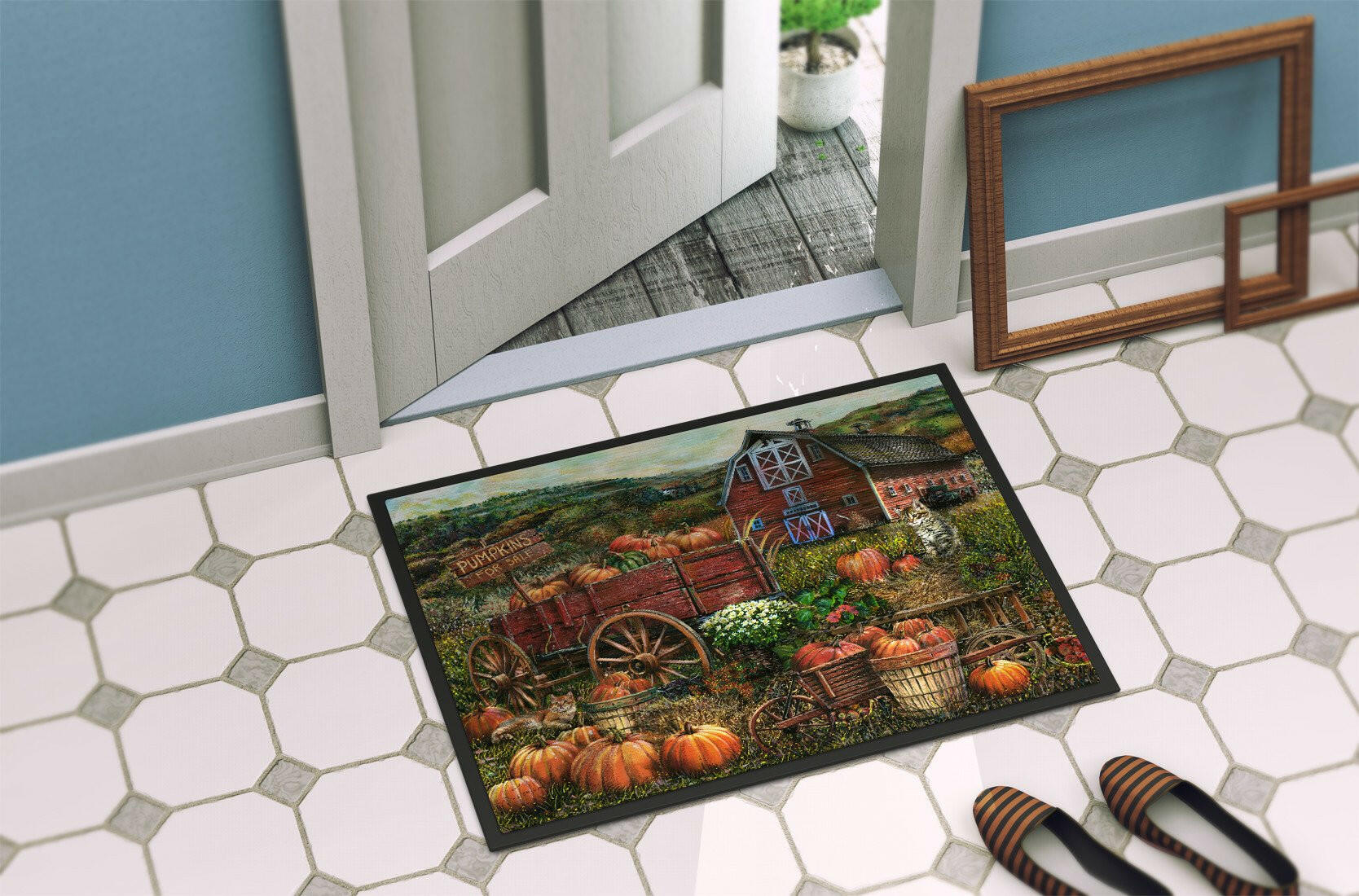 Pumpkin Patch and Fall Farm Indoor or Outdoor Mat 24x36 PTW2008JMAT - the-store.com