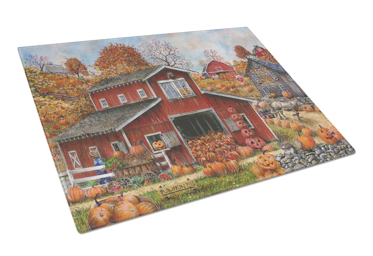 Pick your Own Pumpkins Fall Glass Cutting Board Large PTW2025LCB by Caroline&#39;s Treasures
