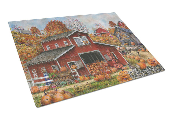 Pick your Own Pumpkins Fall Glass Cutting Board Large PTW2025LCB by Caroline's Treasures