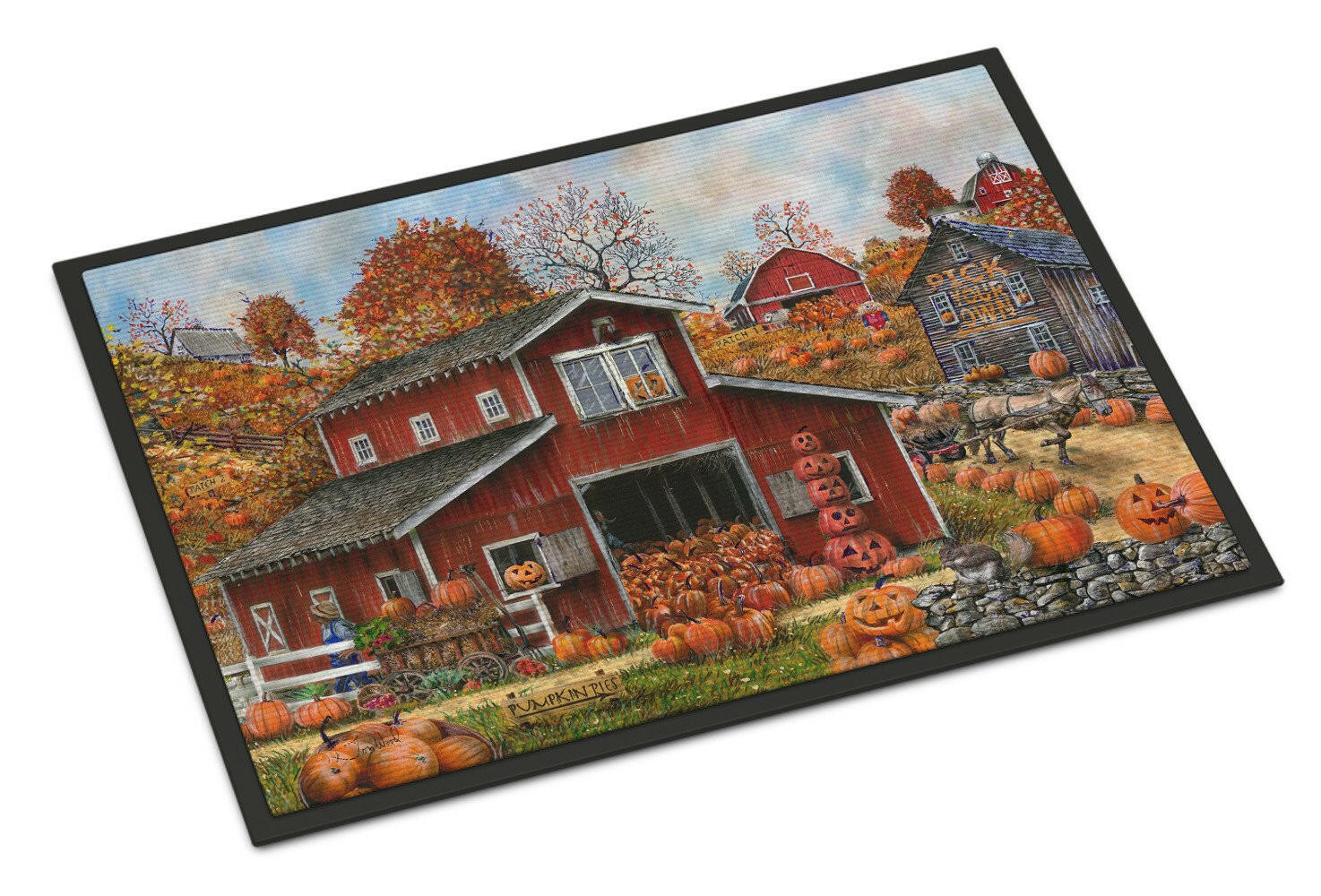 Pick your Own Pumpkins Fall Indoor or Outdoor Mat 18x27 PTW2025MAT - the-store.com