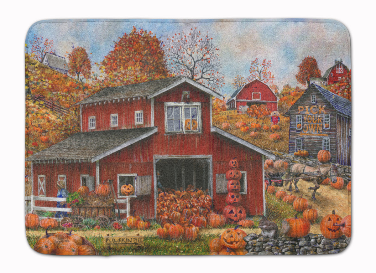 Pick your Own Pumpkins Fall Machine Washable Memory Foam Mat PTW2025RUG - the-store.com
