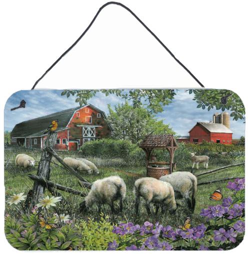 Pleasant Valley Sheep Farm Wall or Door Hanging Prints PTW2026DS812 by Caroline&#39;s Treasures