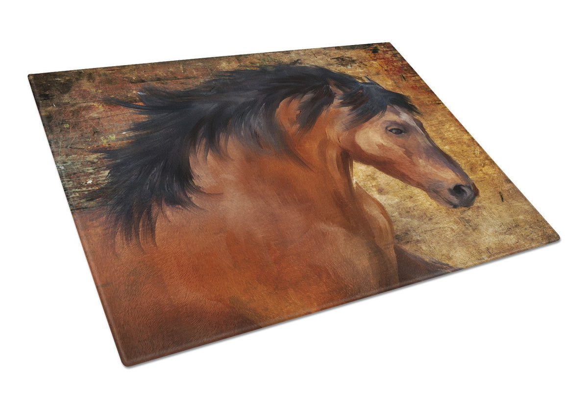 Wild Horse Glass Cutting Board Large PTW2027LCB by Caroline&#39;s Treasures