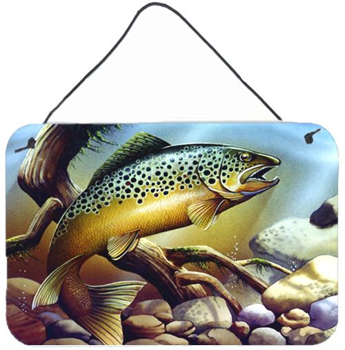 Brook Trout Wall or Door Hanging Prints PTW2038DS812 by Caroline's Treasures