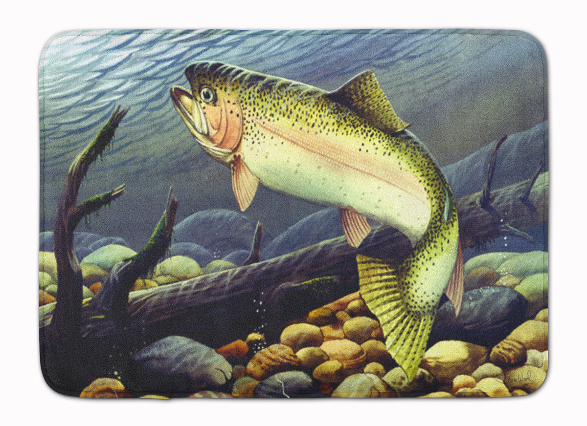 Rainbow Trout Machine Washable Memory Foam Mat PTW2039RUG - the-store.com