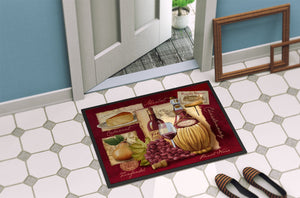 Wine and Cheese Indoor or Outdoor Mat 24x36 PTW2046JMAT - the-store.com