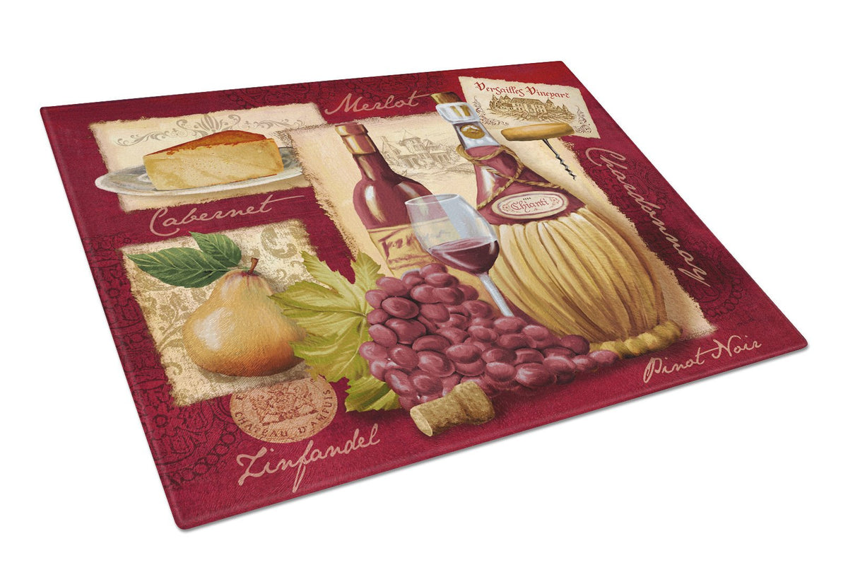 Wine and Cheese Glass Cutting Board Large PTW2046LCB by Caroline&#39;s Treasures