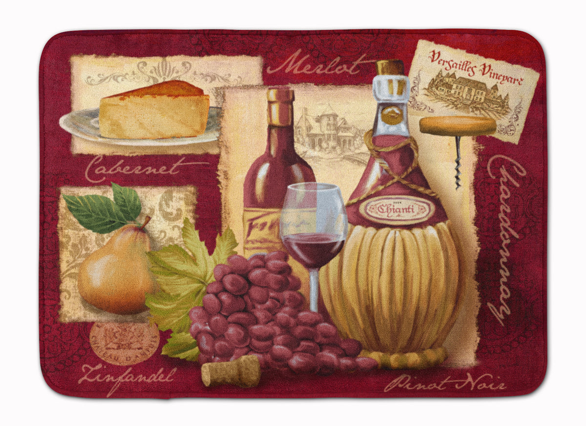 Wine and Cheese Machine Washable Memory Foam Mat PTW2046RUG - the-store.com