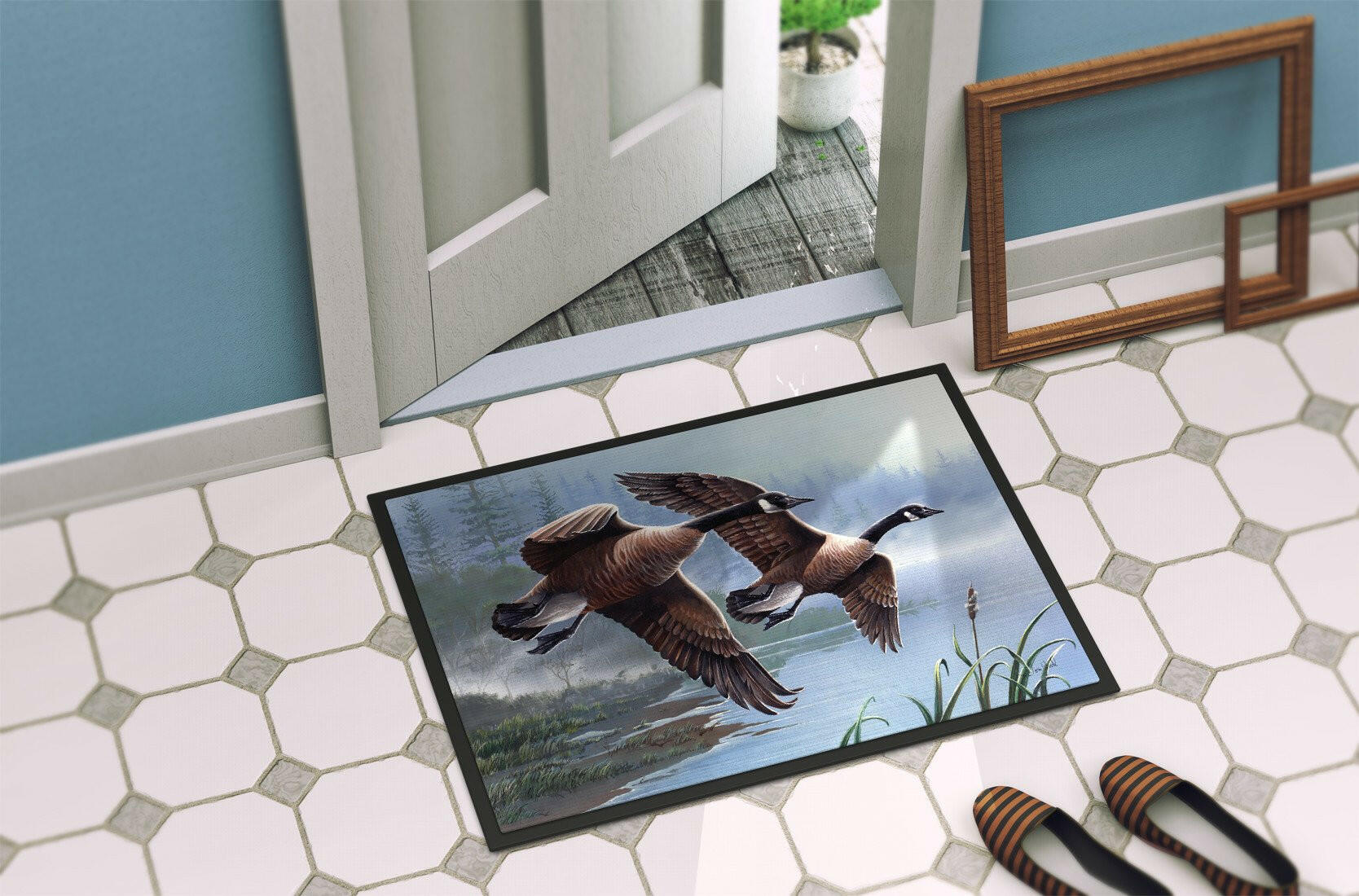 Geese on the Wing Indoor or Outdoor Mat 24x36 PTW2054JMAT - the-store.com