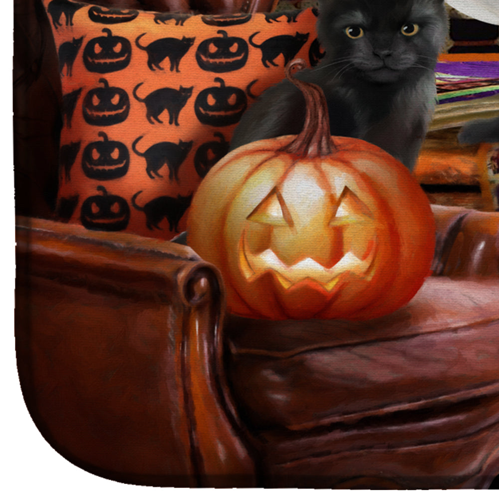 Halloween Black Cats Our Favorite Time Dish Drying Mat PTW2069DDM
