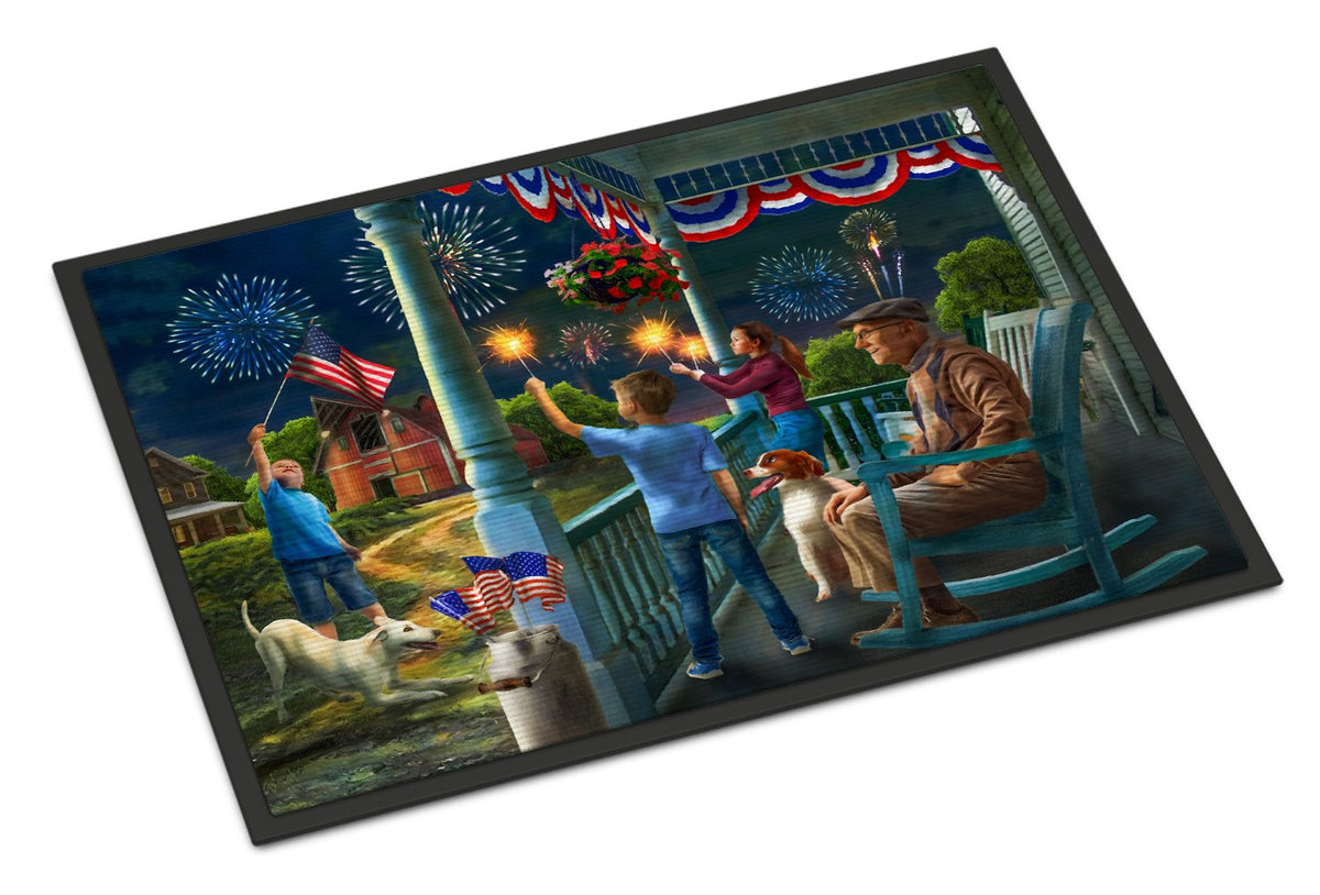 4th of July at Grandpa&#39;s USA Indoor or Outdoor Mat 24x36 PTW2073JMAT by Caroline&#39;s Treasures