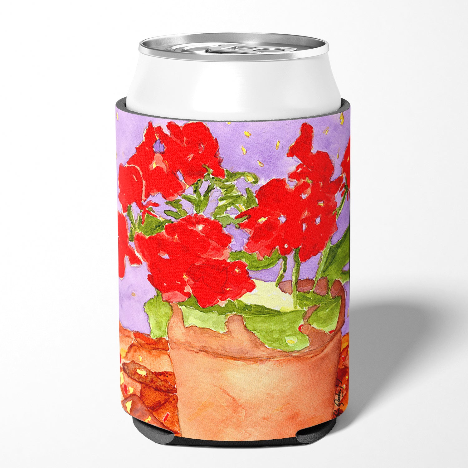 Flower - Geranium Can or Bottle Beverage Insulator Hugger.