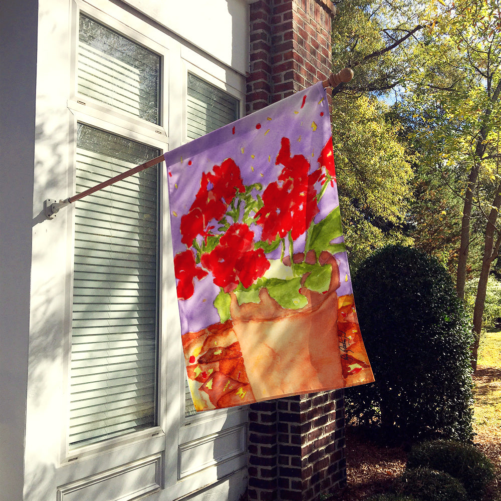 Caroline's Treasures Flower - Geranium Flag Canvas House Size