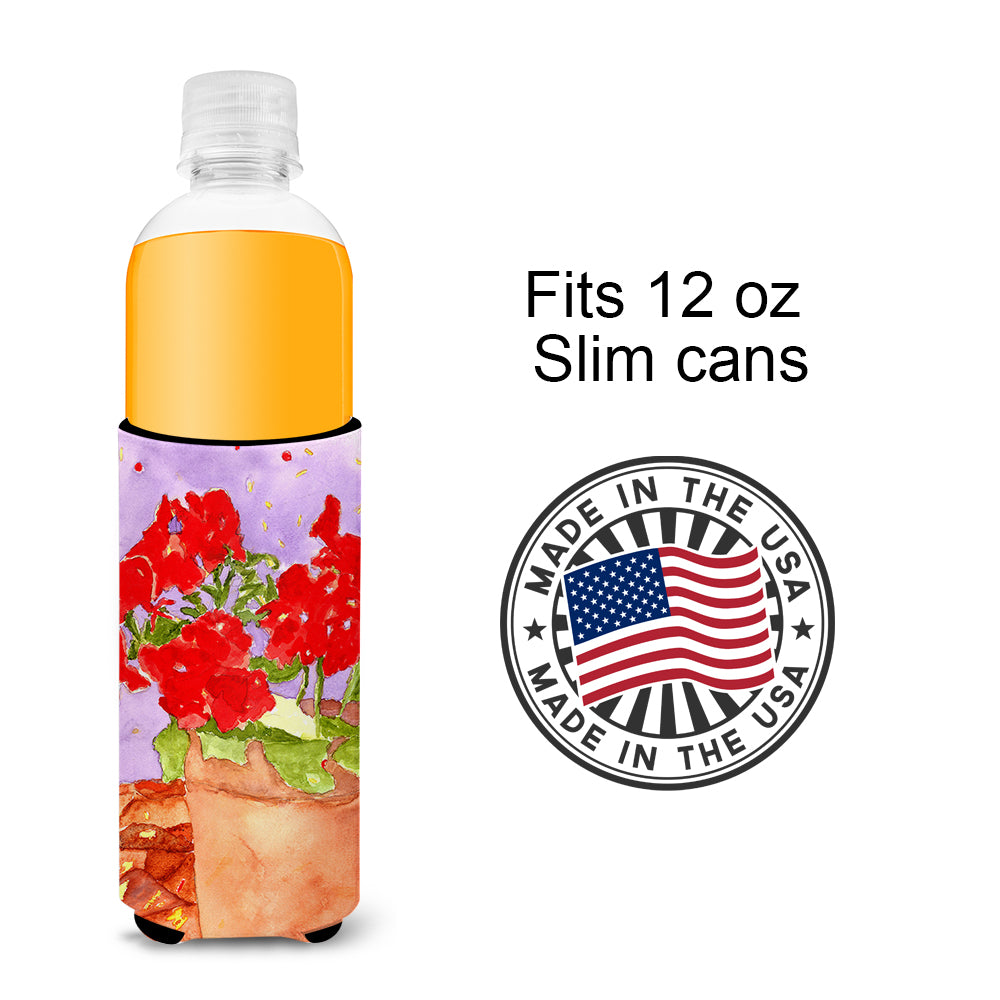 Flower - Geranium Ultra Beverage Insulators for slim cans RDR2004MUK.