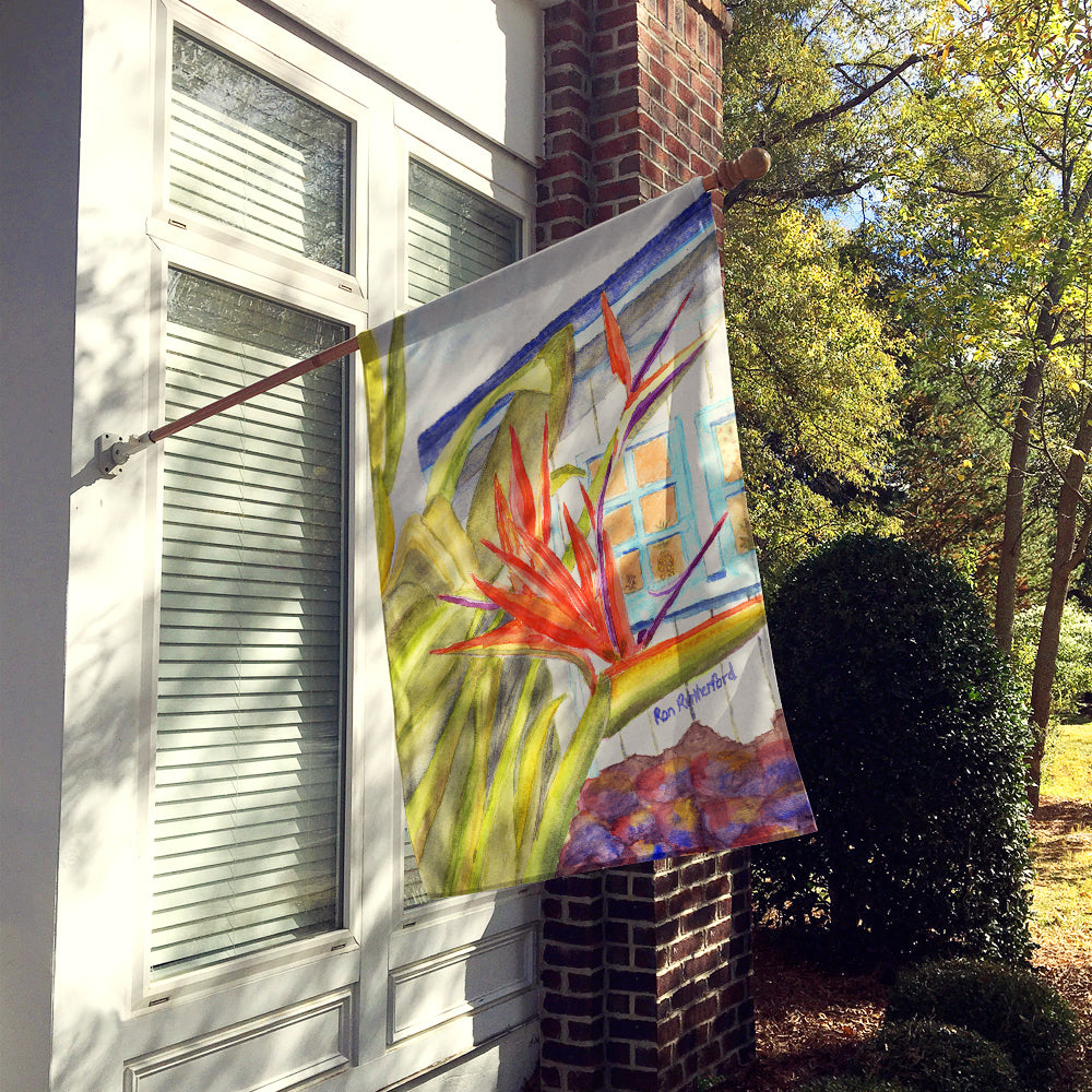 Flower - Bird of Paradise Flag Canvas House Size  the-store.com.
