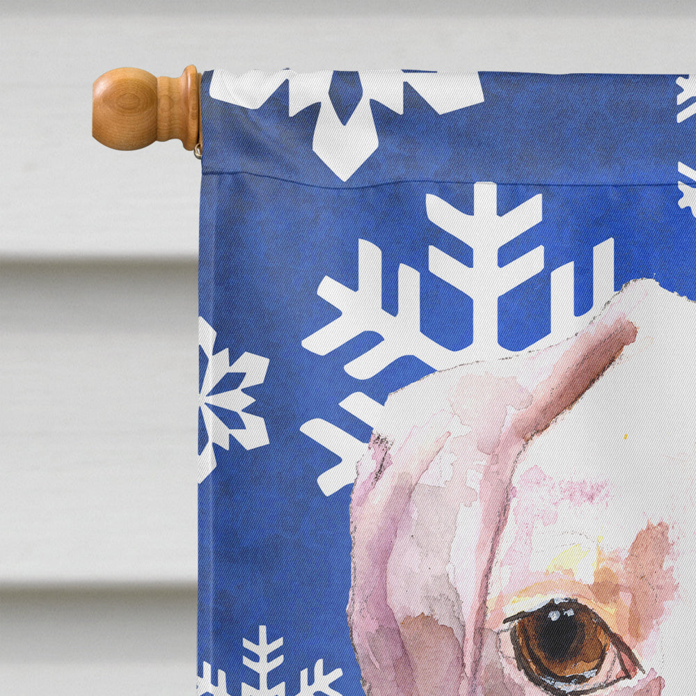 Cooper Winter Snowflakes Boxer Flag Canvas House Size RDR3003CHF