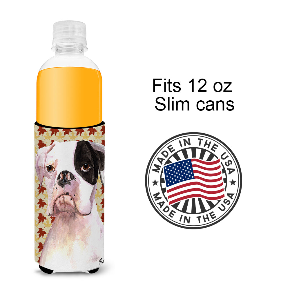 Cooper Fall Leaves Boxer Ultra Beverage Insulators for slim cans  RDR3007MUK.