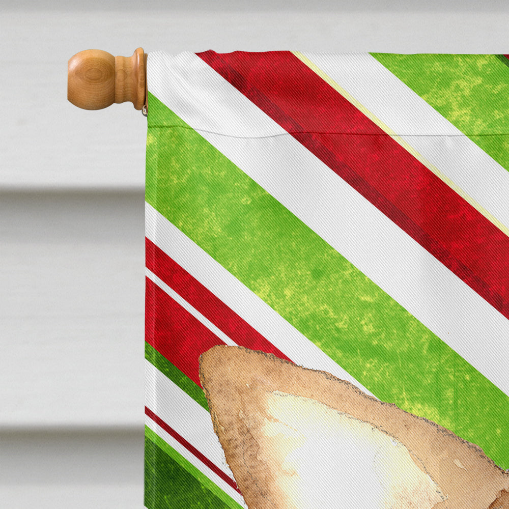 Candy Stripe Chihuahua Christmas Flag Canvas House Size RDR3010CHF