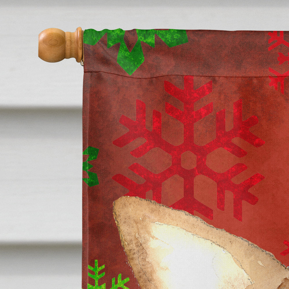 Red Snowflake Chihuahua Christmas Flag Canvas House Size RDR3012CHF