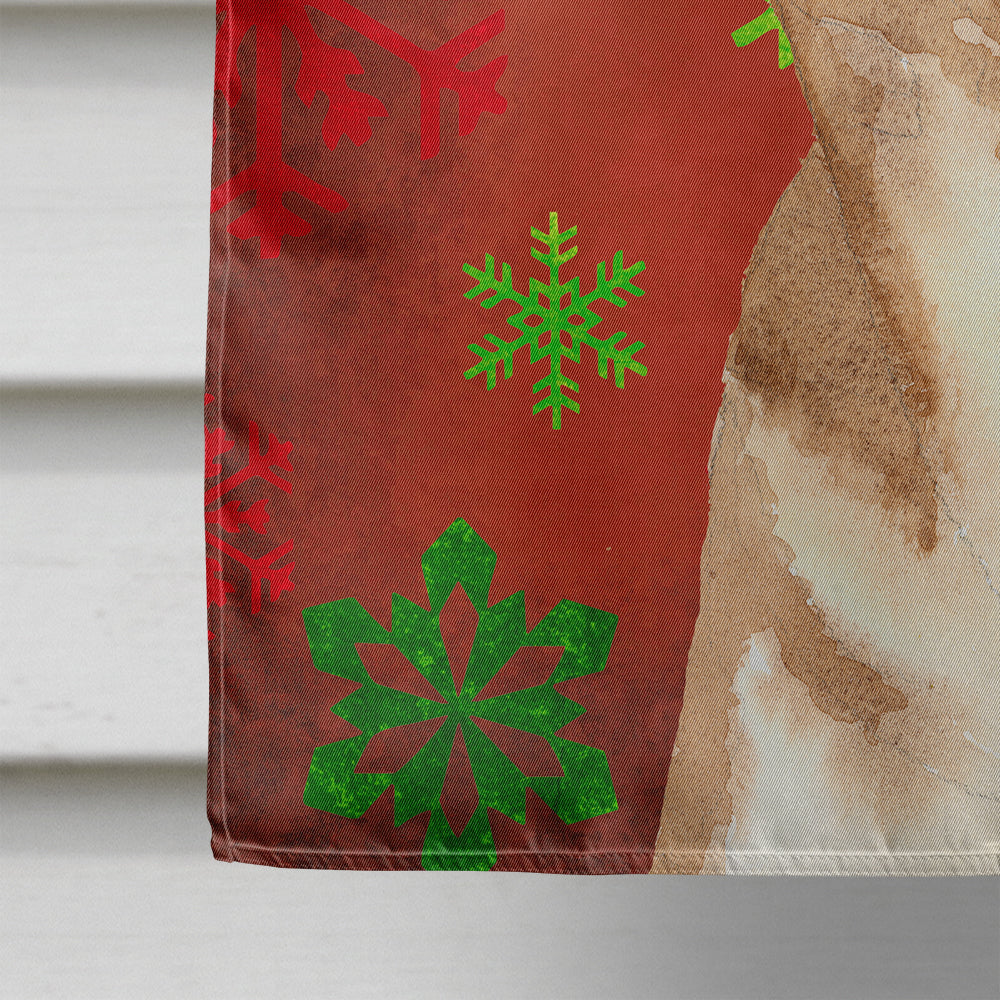 Red Snowflake Chihuahua Christmas Flag Canvas House Size RDR3012CHF  the-store.com.