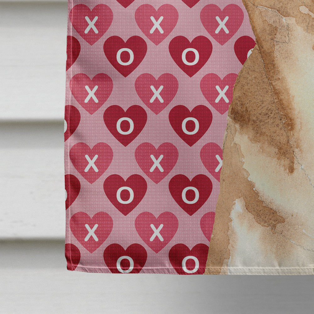 Chihuahua Love and Hearts Flag Canvas House Size RDR3014CHF