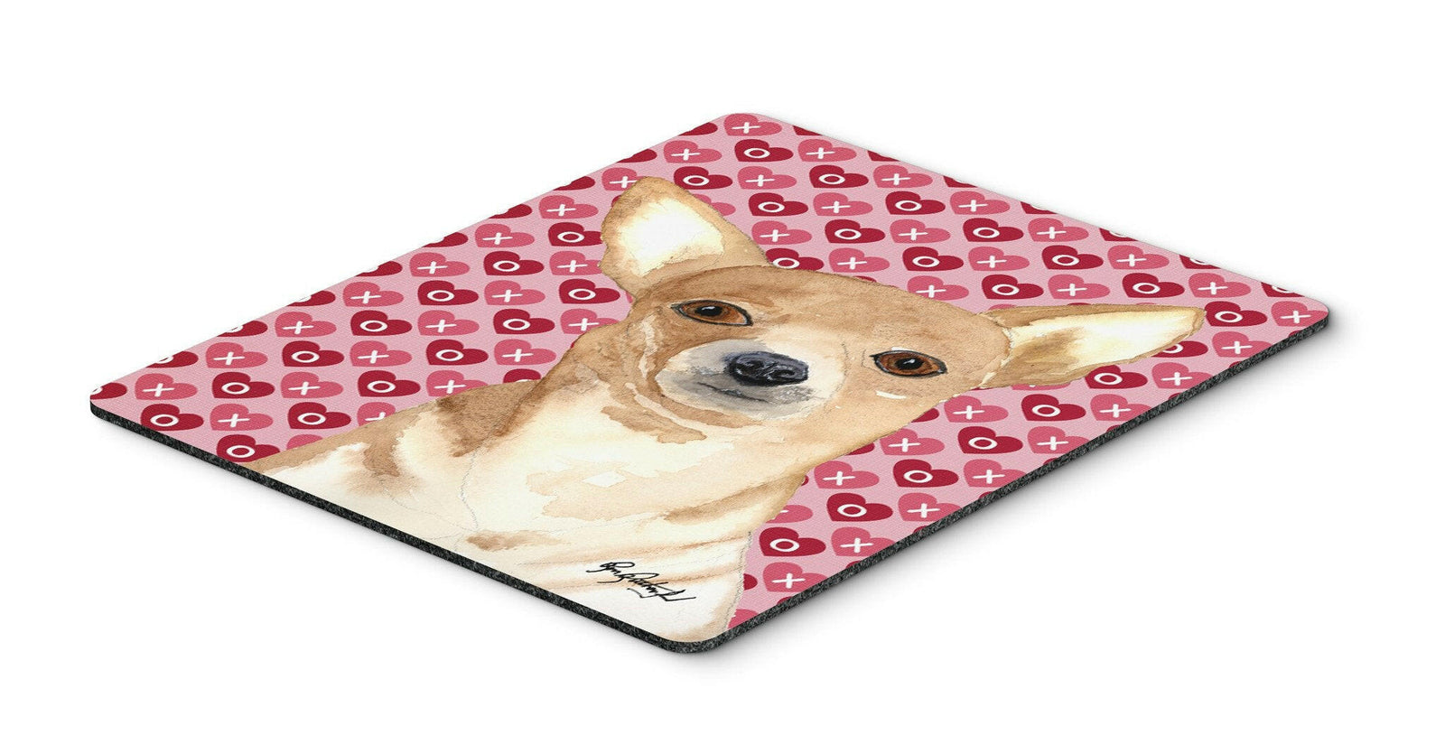 Chihuahua Love and Hearts Mouse Pad, Hot Pad or Trivet by Caroline's Treasures