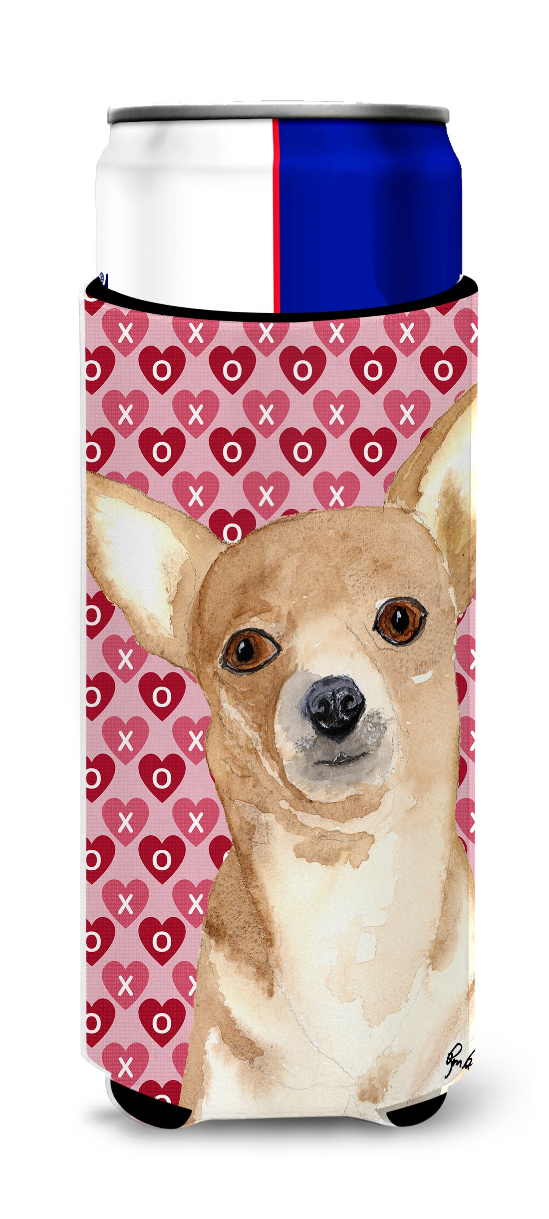 Chihuahua Love and Hearts Ultra Beverage Insulators for slim cans  RDR3014MUK
