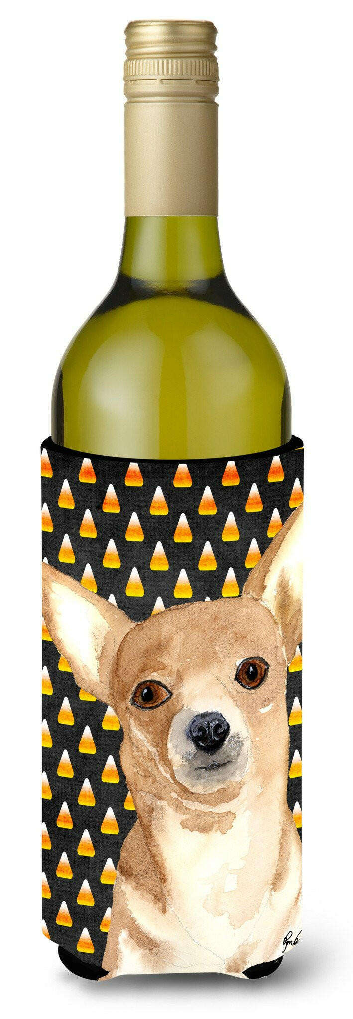 Candy Corn Chihuahua Halloween Wine Bottle Beverage Insulator Beverage Insulator Hugger  RDR3016LITERK by Caroline's Treasures