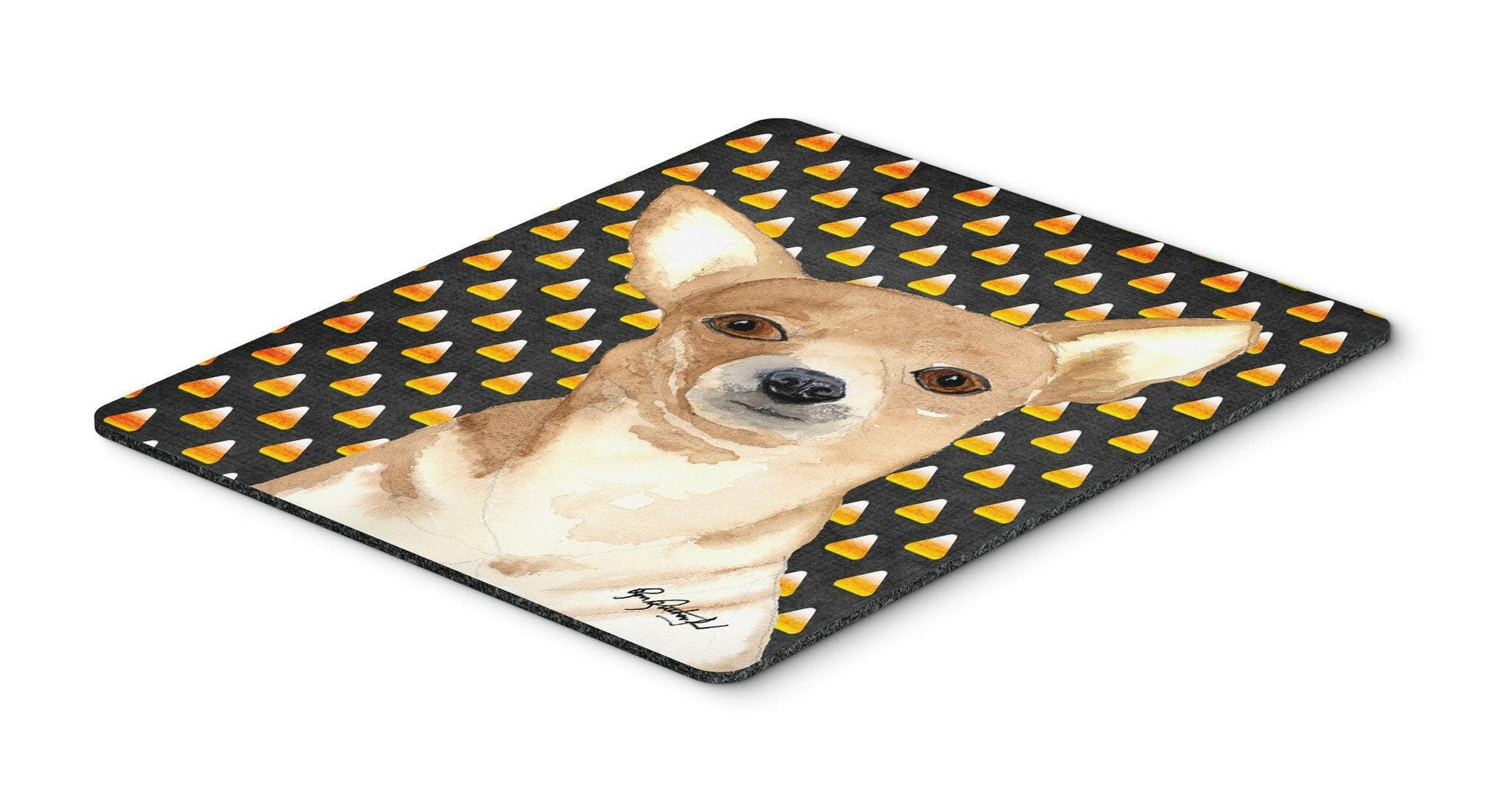 Candy Corn Chihuahua Halloween Mouse Pad, Hot Pad or Trivet by Caroline's Treasures