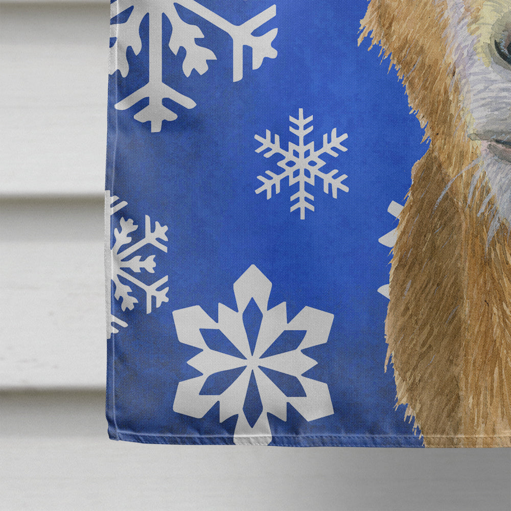 Winter Snowflakes Goat Winter Flag Canvas House Size RDR3023CHF  the-store.com.