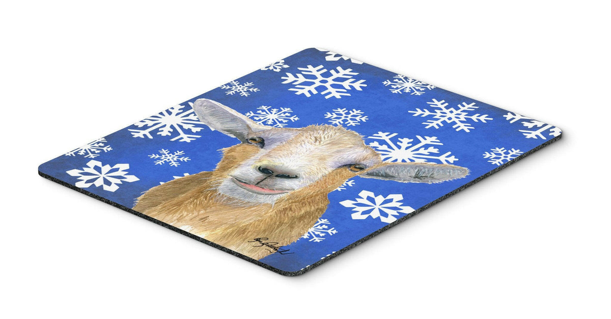Winter Snowflakes Goat Winter Mouse Pad, Hot Pad or Trivet by Caroline&#39;s Treasures