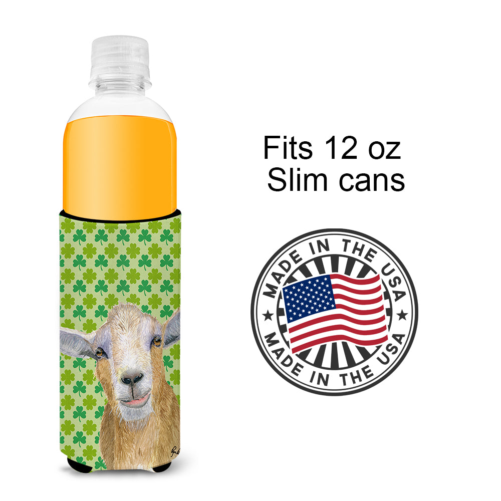 St Patrick's Day Goat Ultra Beverage Insulators for slim cans  RDR3025MUK.