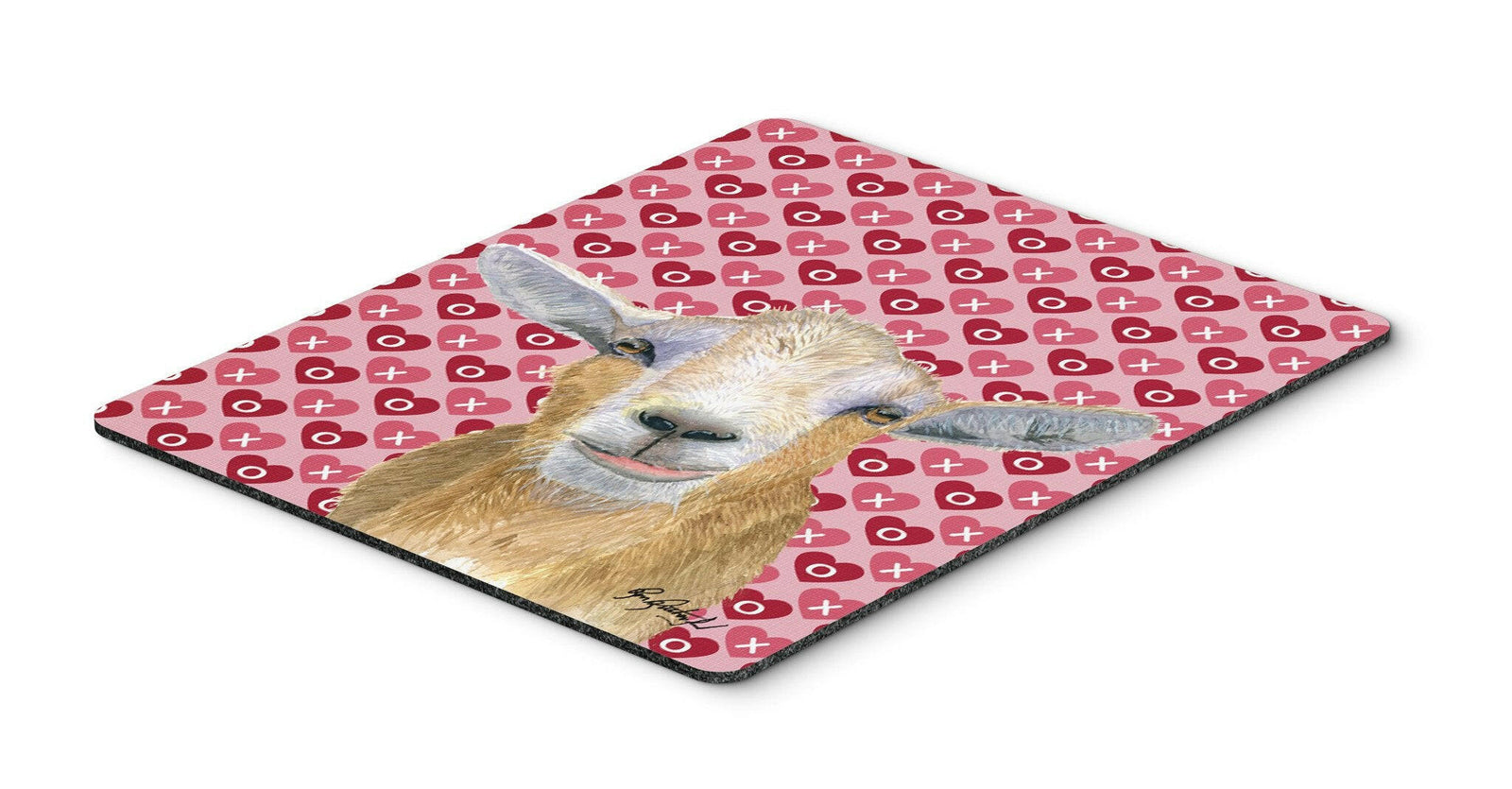 Hearts and Love Goat Mouse Pad, Hot Pad or Trivet by Caroline's Treasures