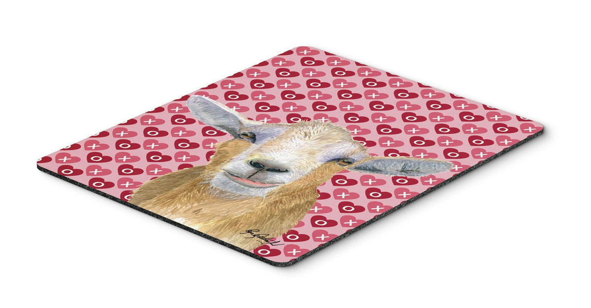 Hearts and Love Goat Mouse Pad, Hot Pad or Trivet by Caroline&#39;s Treasures