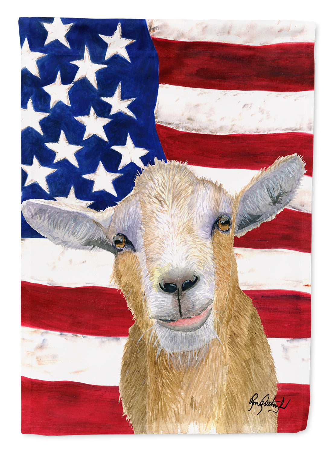 USA American Goat Flag Garden Size RDR3028GF