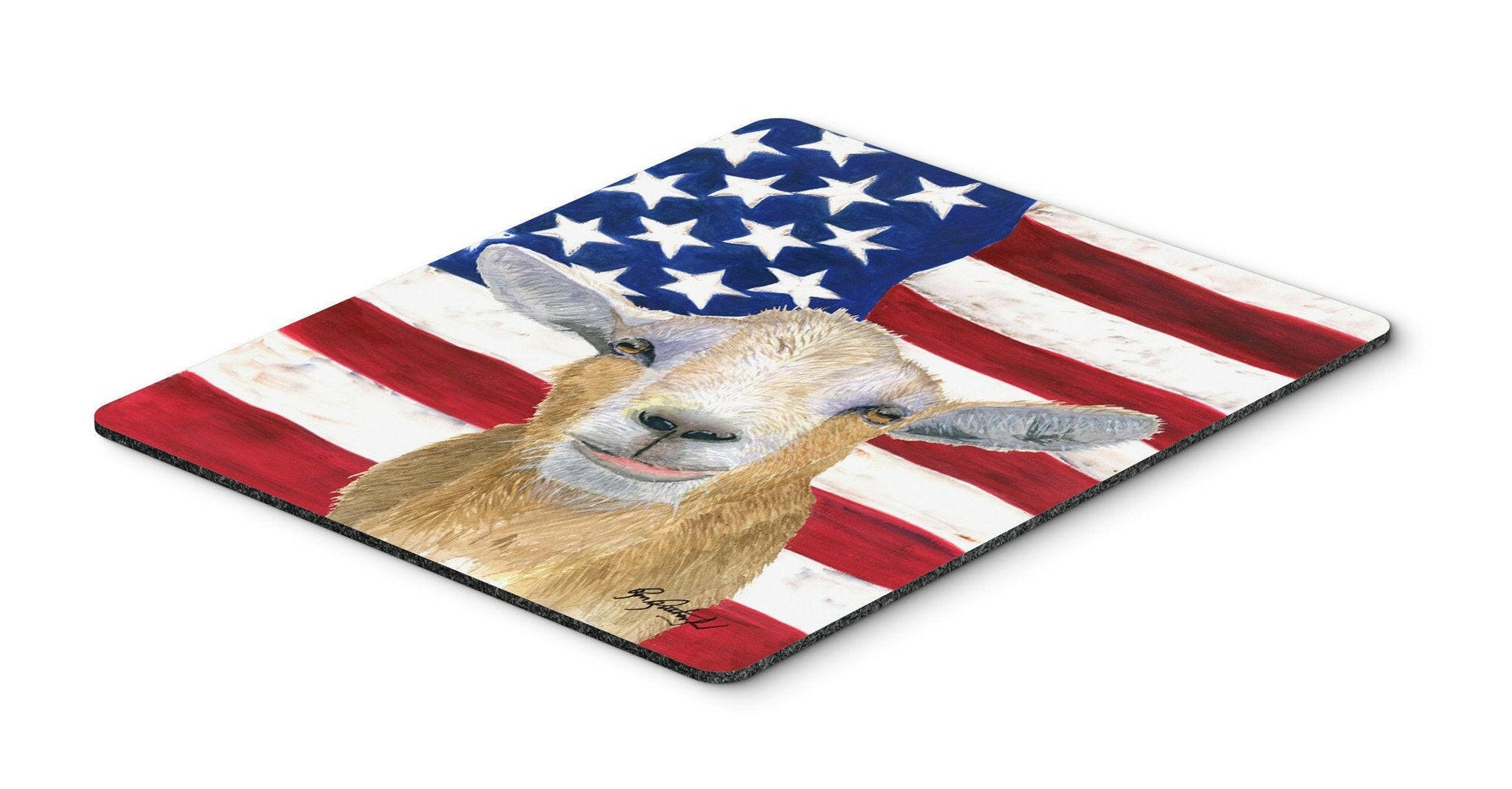 USA American Goat Mouse Pad, Hot Pad or Trivet by Caroline's Treasures