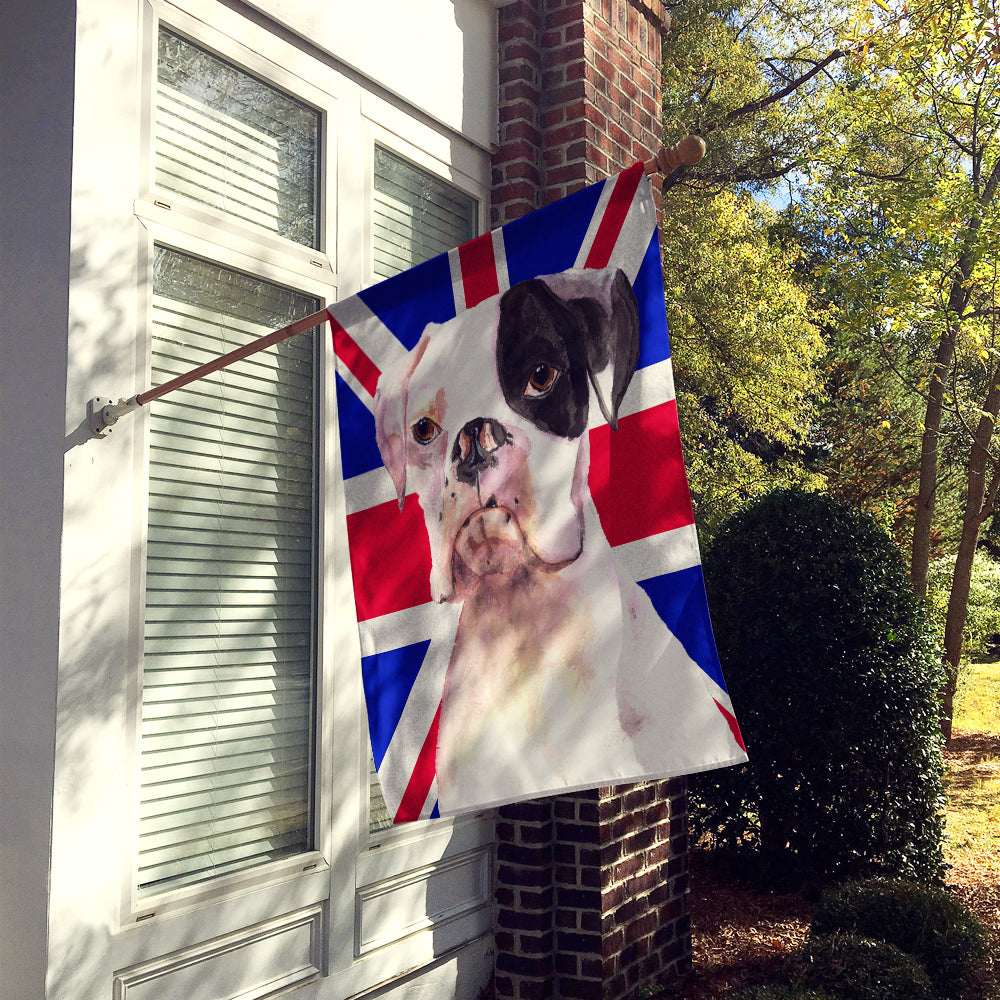 Boxer Cooper with English Union Jack British Flag Flag Canvas House Size RDR3030CHF  the-store.com.