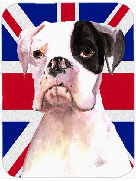 Boxer Union Jack Glass Cutting Board Large by Caroline&#39;s Treasures