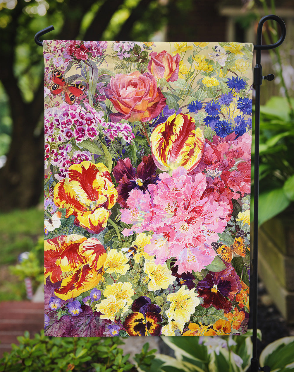 Summer Floral by Anne Searle Flag Garden Size SASE0953GF.