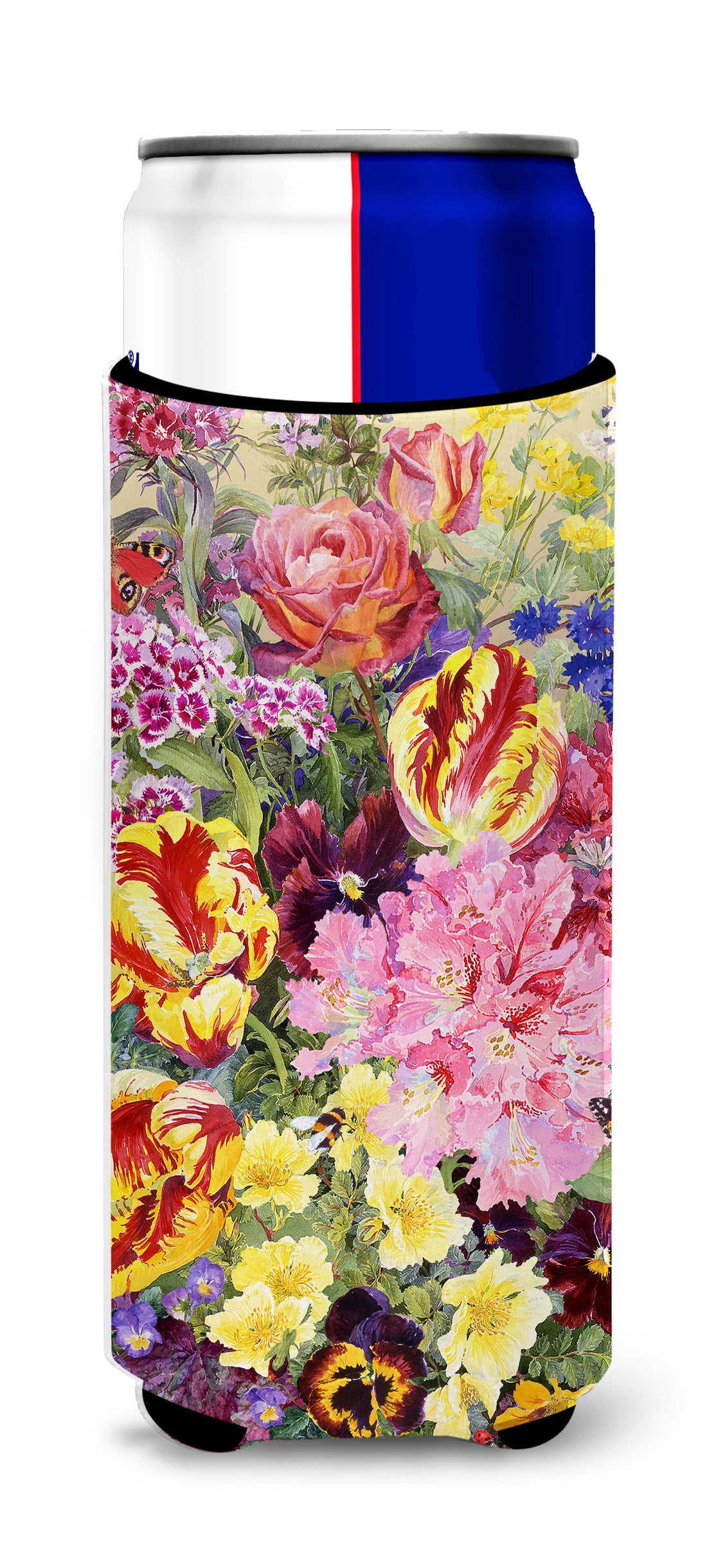 Summer Floral by Anne Searle Ultra Beverage Insulators for slim cans SASE0953MUK