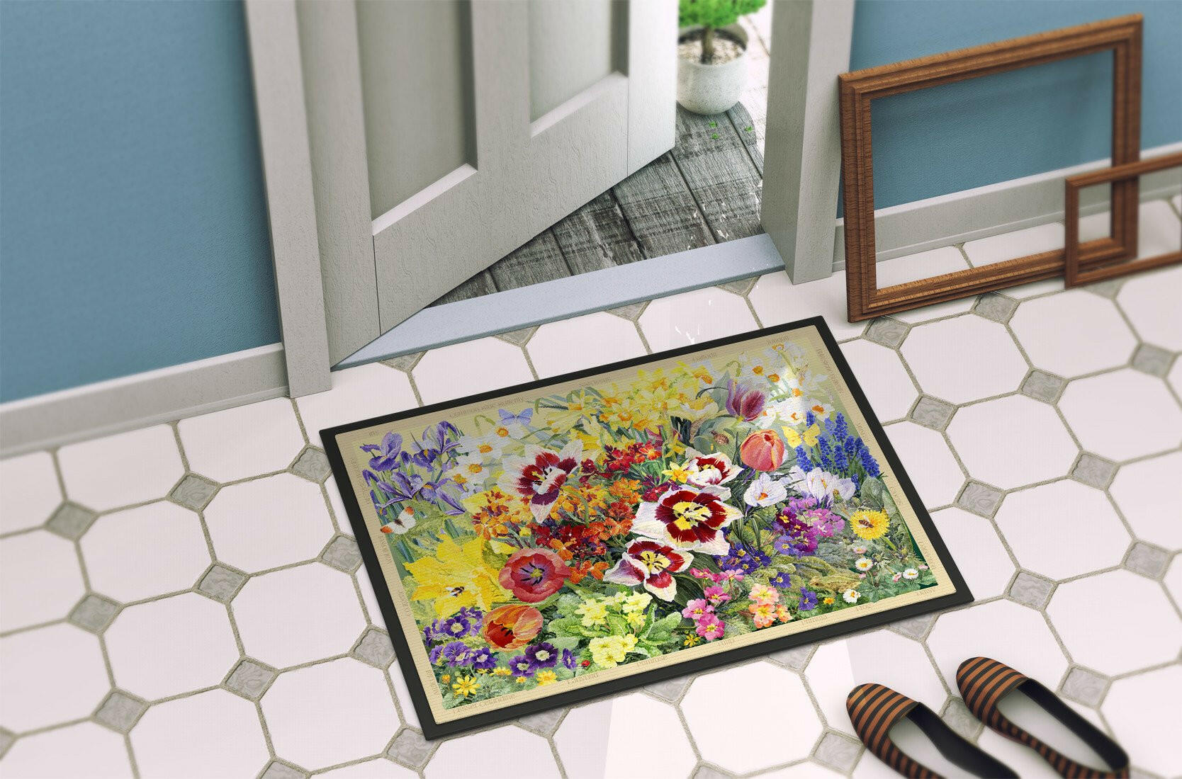 Spring Floral by Anne Searle Indoor or Outdoor Mat 24x36 SASE0954JMAT - the-store.com