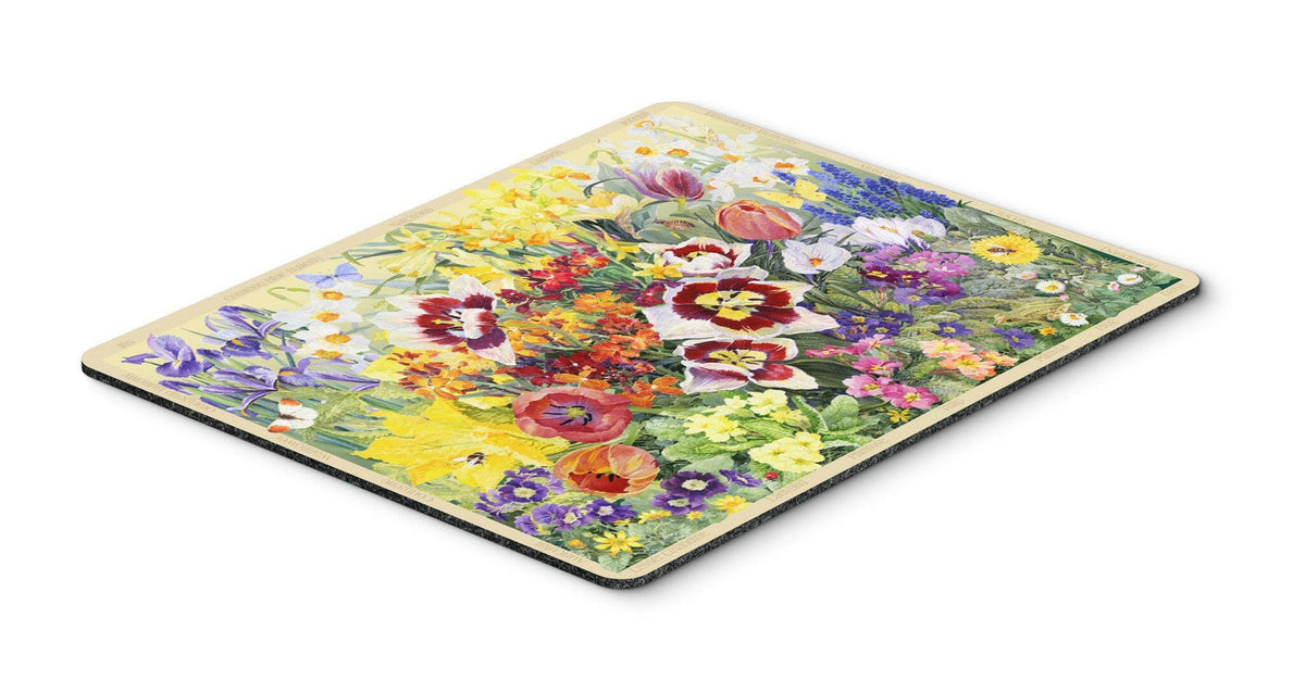 Spring Floral by Anne Searle Mouse Pad, Hot Pad or Trivet SASE0954MP by Caroline&#39;s Treasures