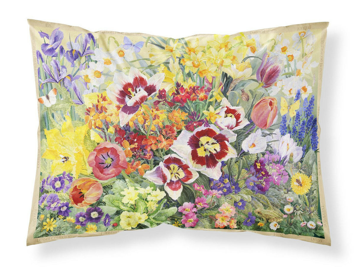 Spring Floral by Anne Searle Fabric Standard Pillowcase SASE0954PILLOWCASE by Caroline&#39;s Treasures