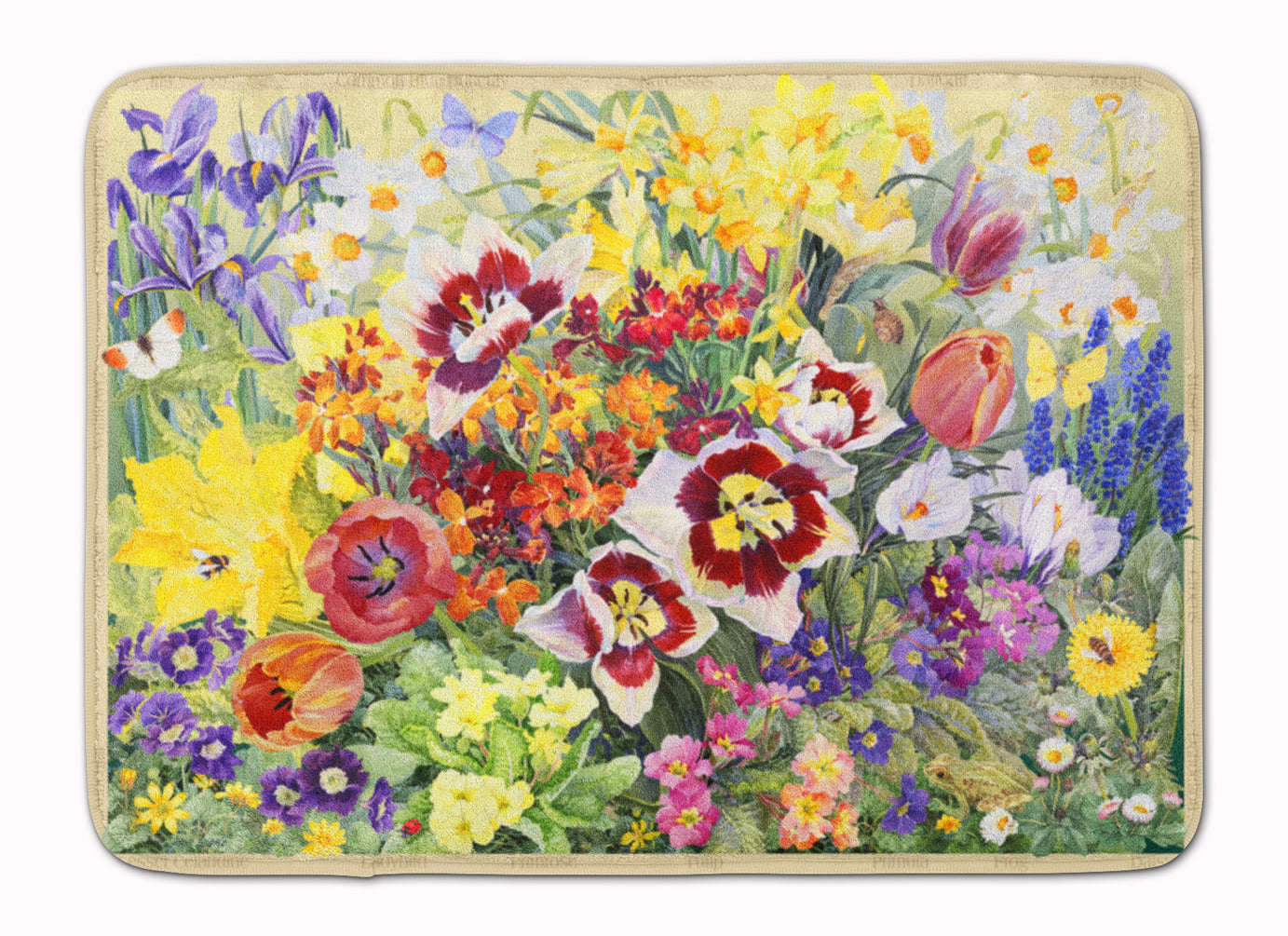 Spring Floral by Anne Searle Machine Washable Memory Foam Mat SASE0954RUG - the-store.com