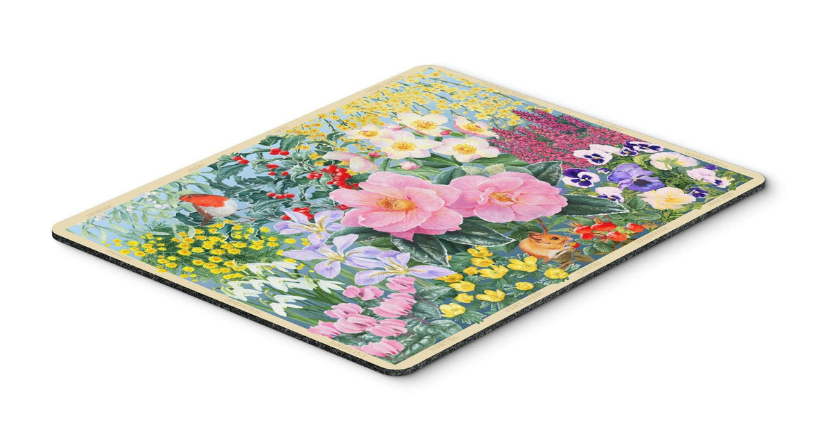 Winter Floral by Anne Searle Mouse Pad, Hot Pad or Trivet SASE0956MP by Caroline&#39;s Treasures